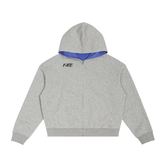 Plaid Zip Hoodie