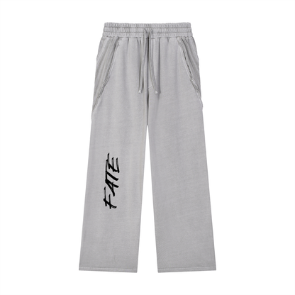 Snow Washed Tape Raw Edge Sweatpants