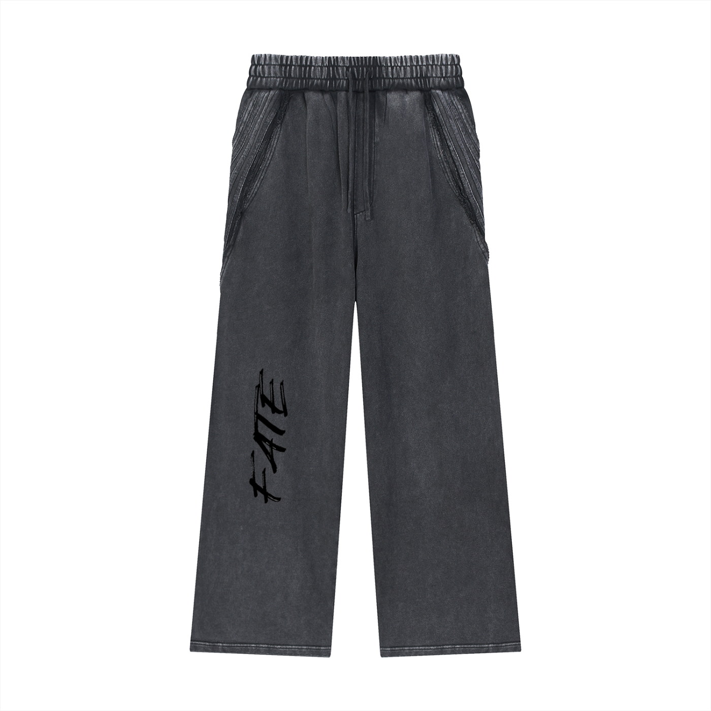 Snow Washed Tape Raw Edge Sweatpants