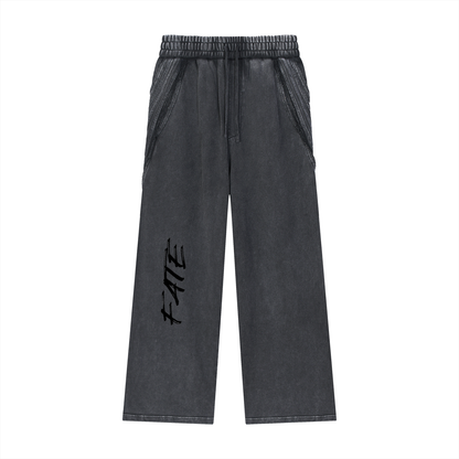 Snow Washed Tape Raw Edge Sweatpants