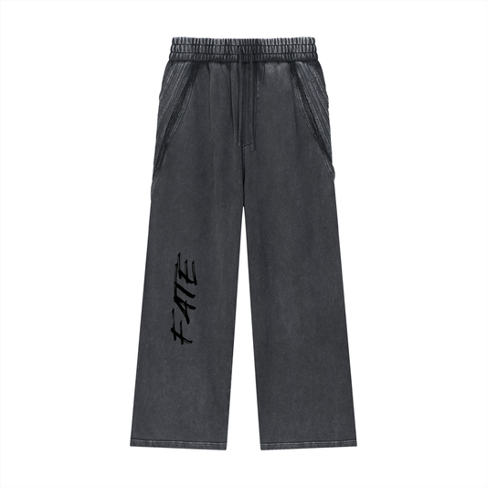 Snow Washed Tape Raw Edge Sweatpants