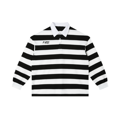 Color Block Stripe Polo Shirt