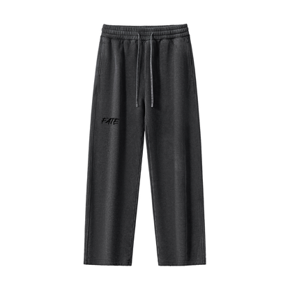 Frayed Enzyme Washed Fleece Sweatpants