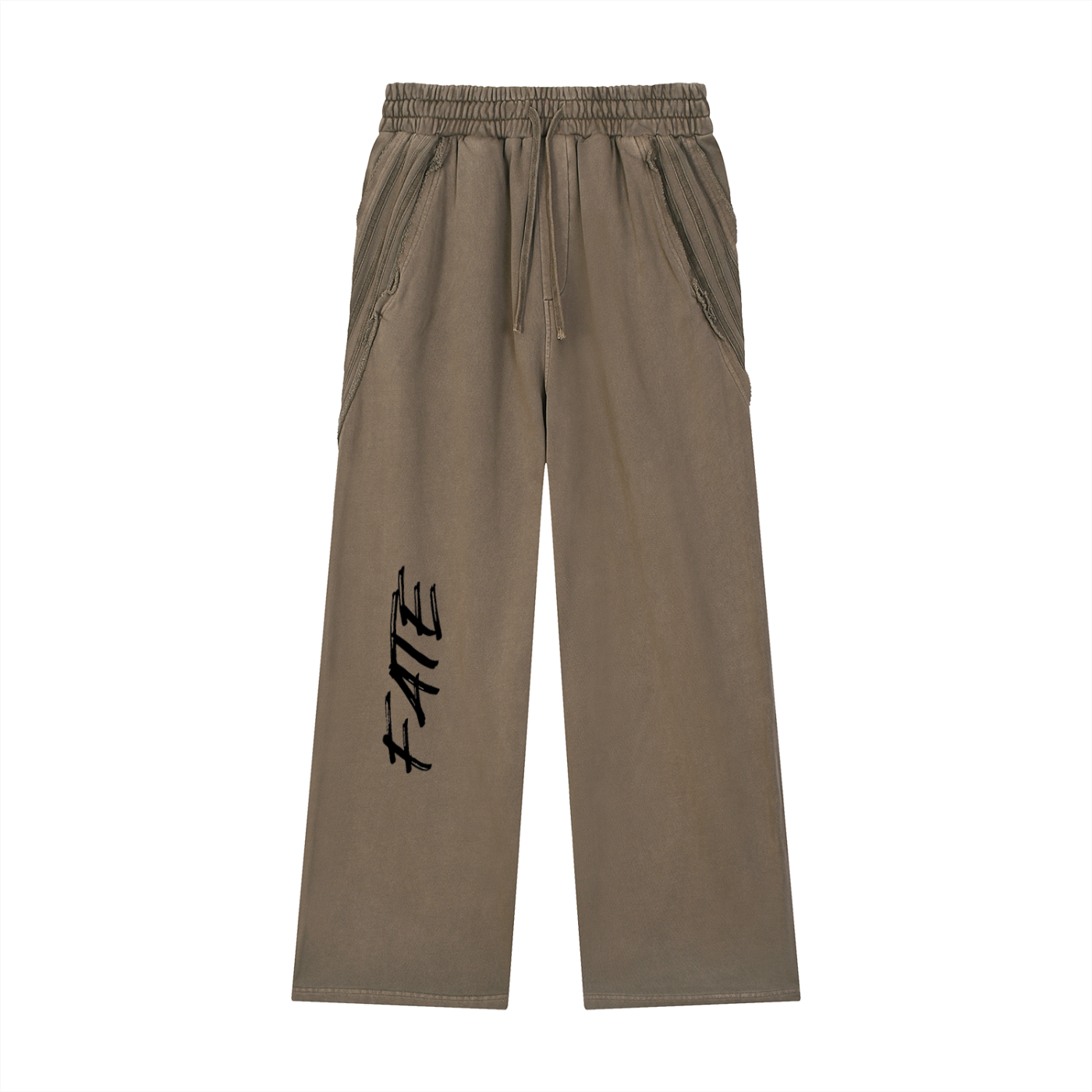Snow Washed Tape Raw Edge Sweatpants