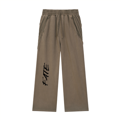 Snow Washed Tape Raw Edge Sweatpants