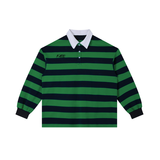 Color Block Stripe Polo Shirt