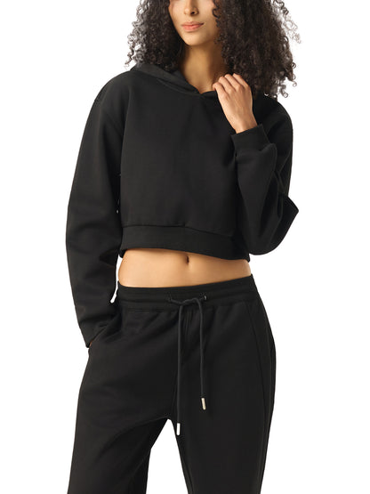 Essential Woman Cropped Hoodie